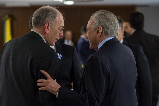 O presidente Michel Temer recebe Pedro Parente, Presidente da Petrobras Foto: Marcos Corrêa/PR