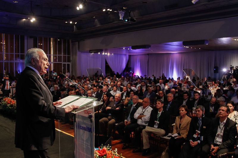 Ribeirão Preto (SP) - O presidente Michel Temer discursa na sessão de encerramento da conferência Abertura da Safra de Cana, Açúcar e Etanol 2018/2019 (Beto Barata/PR)