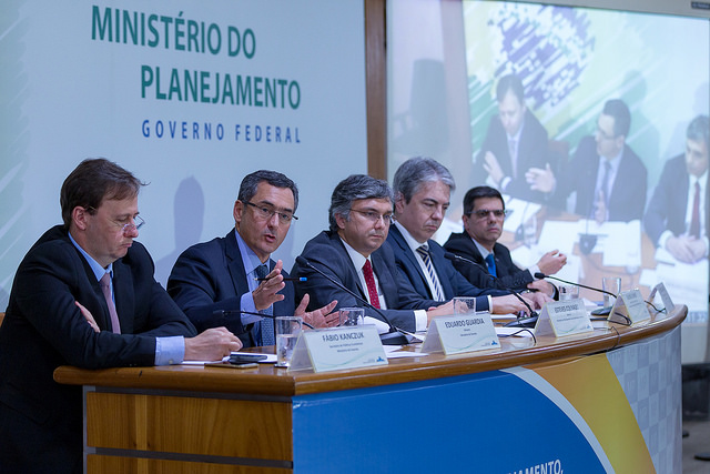 O ministro da Fazenda, Eduardo Guardia, participa de coletiva de imprensa sobre PLDO. Foto: Gustavo Raniere/MF