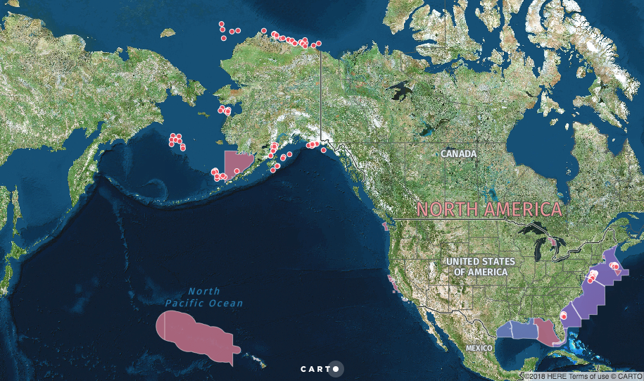 Mapa de blocos exploratórios de petróleo e gás no offshore dos EUA (Fonte: Divulgação)