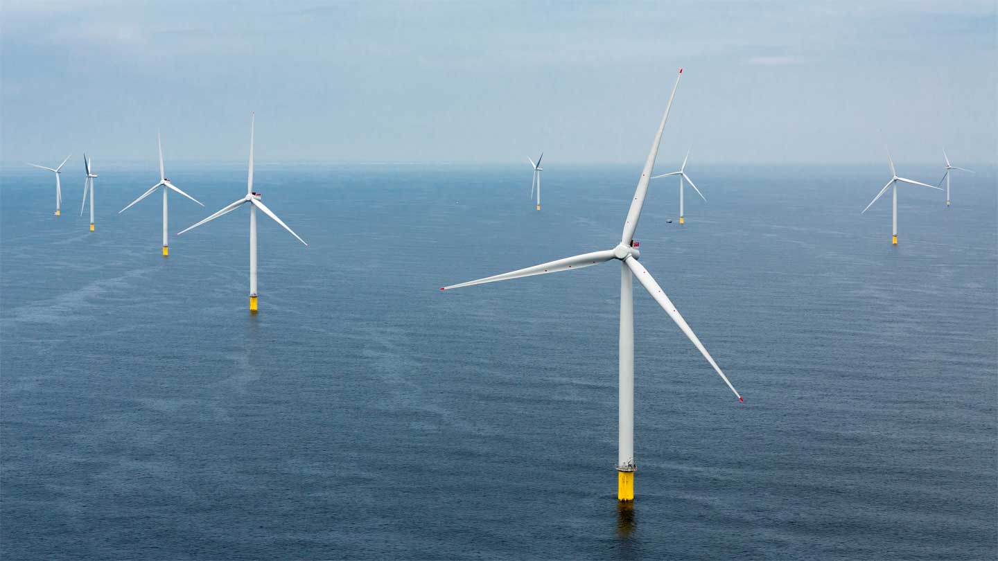 Parque eólico offshore da Ørsted; Dinamarca instalou 1,703 GW de potência até o fim de 2020