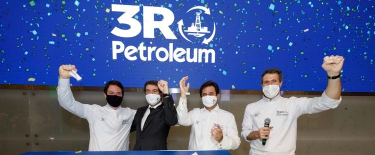 Executivos da 3R Petroleum durante o IPO na B3. Foto: Cortesia