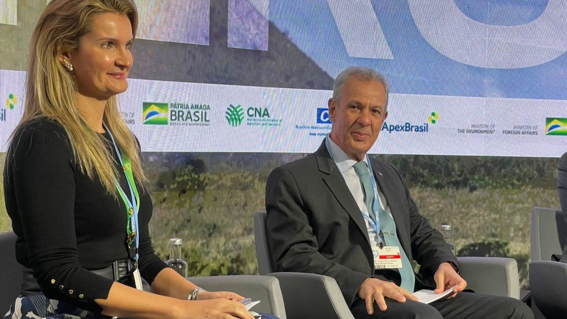 Ministro Bento Albuquerque em evento da comitiva brasileira na COP26, em Glasgow