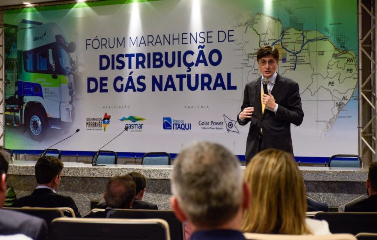 Cegás abre concorrência para contratar gás natural, em prazo aberto por liminar. Hugo Figueirêdo, presidente da Cegás, durante evento do setor de distribuição no Maranhão, em 2020
