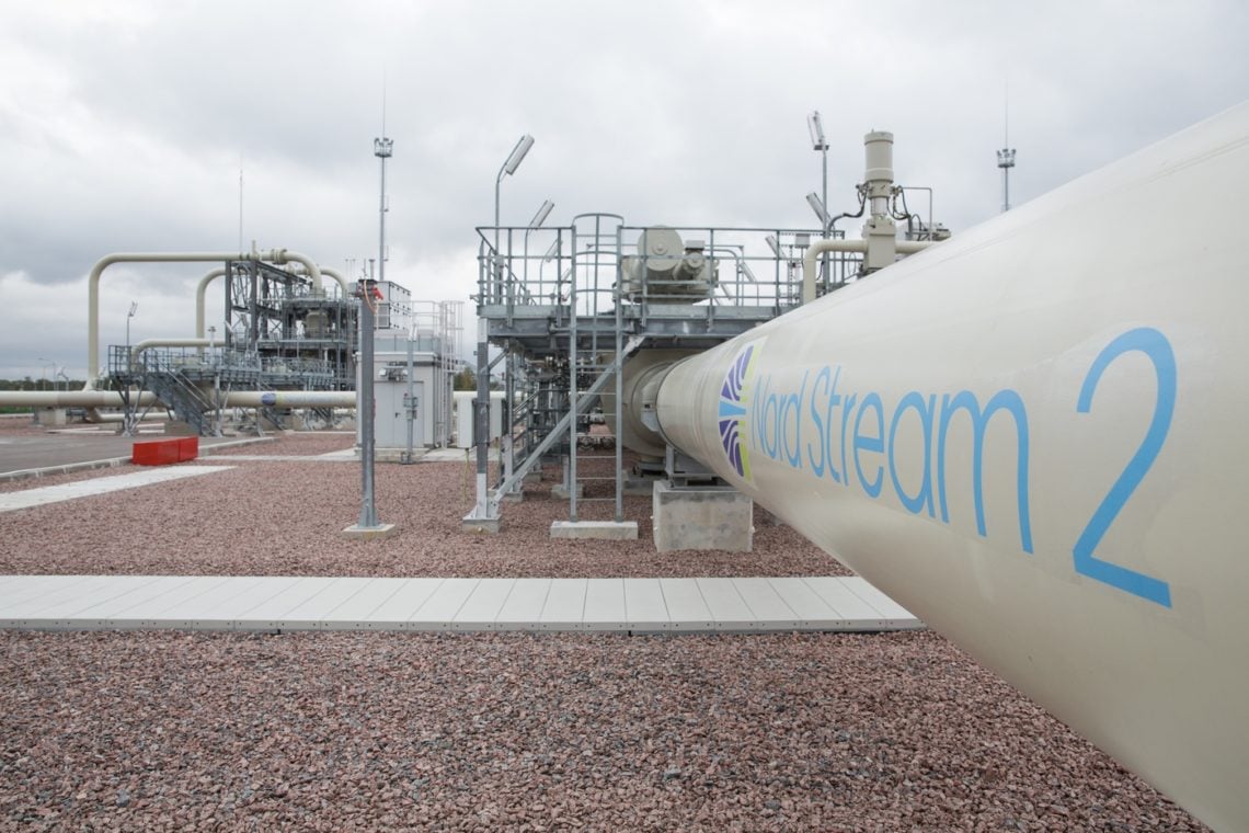 Dependência na União Europeia por gás natural intensifica debates sobre clima e segurança energética. Na imagem, gasoduto Russo-Alemão "Nord Stream 2", projeto liderado pela russa Gazprom