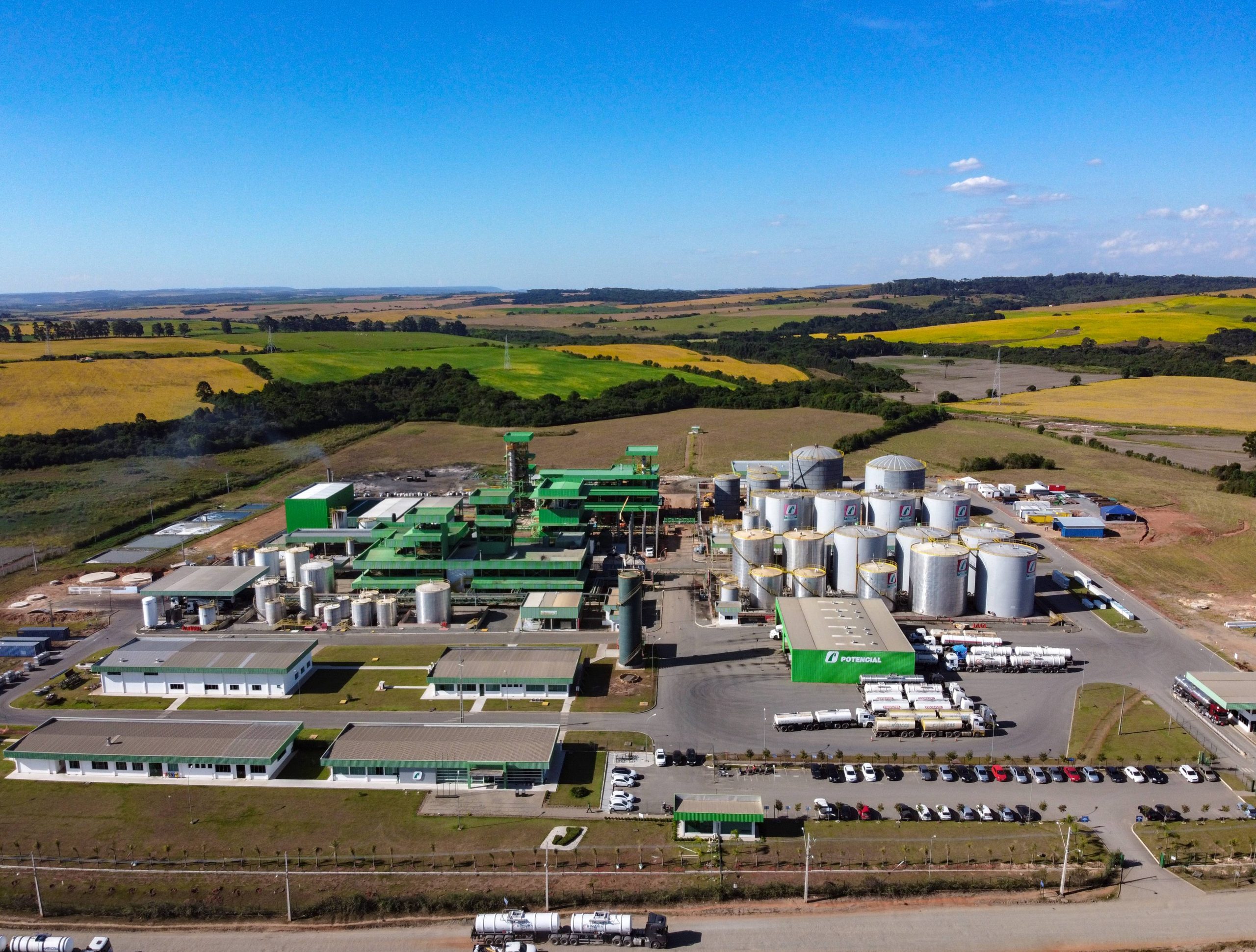 Governo propõe redução de metas do RenovaBio em 2023. Na imagem, planta de biodiesel, da Potencial Biodiesel, localizada na cidade da Lapa, no Paraná (Foto: Divulgação)