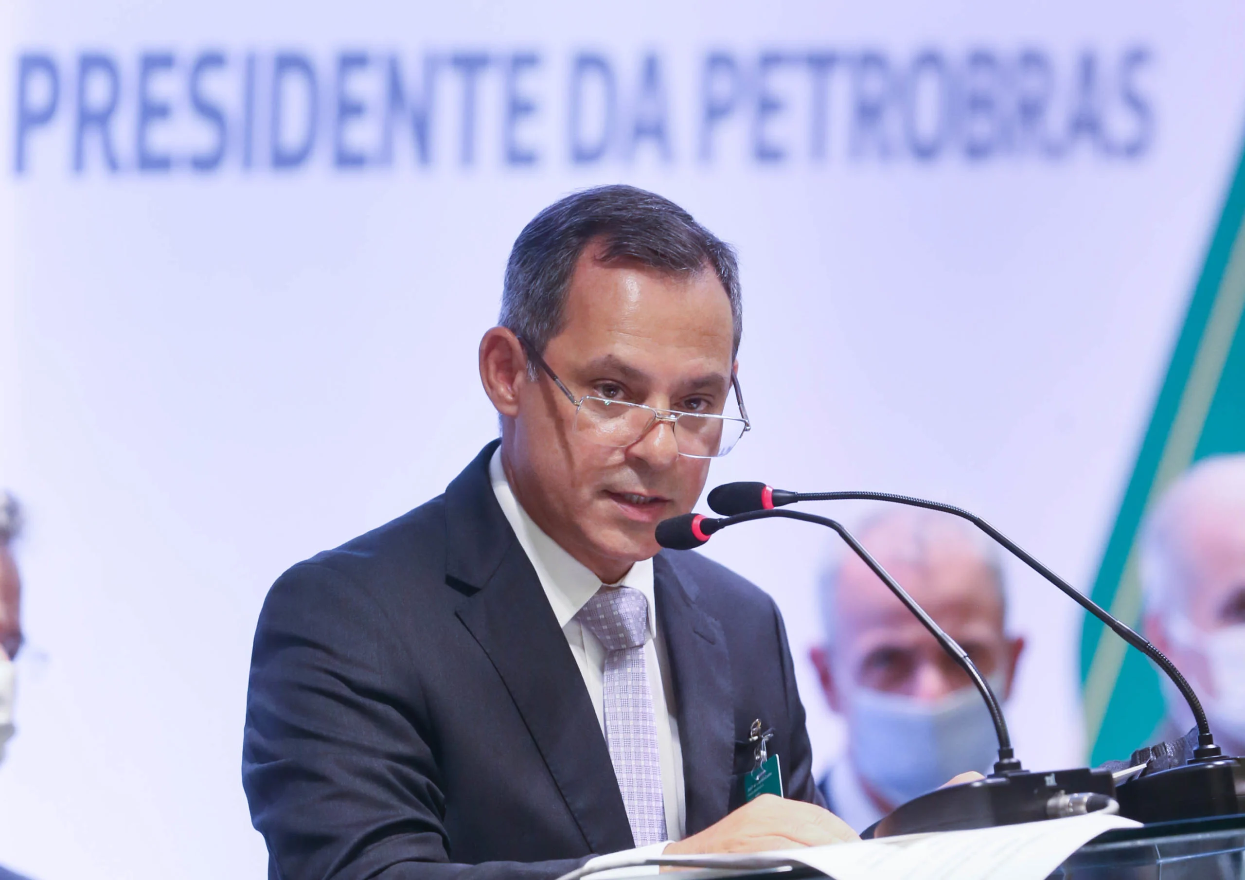 Governo Bolsonaro demite José Mauro da presidência da Petrobras. Na imagem, José Mauro Coelho em seu discurso de posse, Cerimônia de posse, no dia 14 de abril de 2022