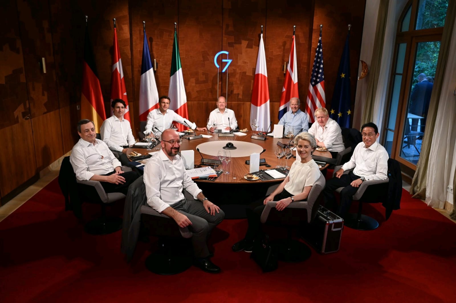 G7 anuncia US$ 600 bi para infra sustentável e energias renováveis. Na imagem, reunião de líderes do G7 em Munique, na Alemanha, em 2022 (Foto: Reprodução/Linkedin)