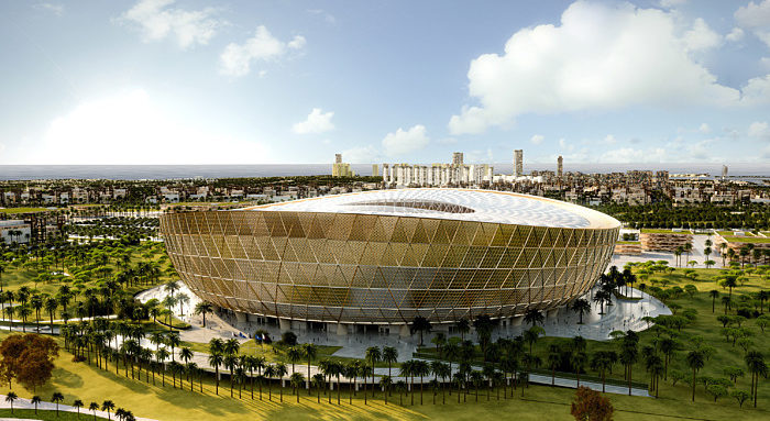 Promessa da FIFA de Copa do Mundo “verde” não convence especialistas, como aponta o Carbon Market Watch. Na imagem, Lusail Stadium (Foto: Qatar’s Supreme Comittee for Delivery & Legacy/Divulgação)