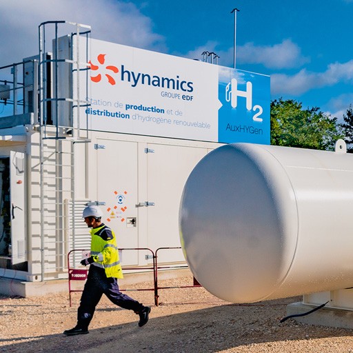 UE aprova subsídio de 5,4 bi de euros para hidrogênio. Na imagem, planta de hidrogênio verde da EDF na França (Foto: EDF/ Divulgação)