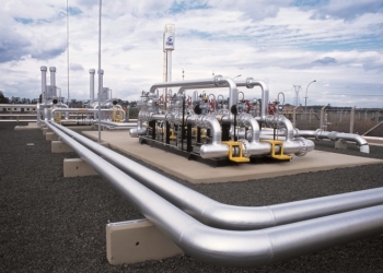 Produtores e consumidores de gás pedem clareza nas tarifas do Gasbol. Na imagem, tubulações metálicas em planta do Gasbol (Foto: Divulgação/TBG)