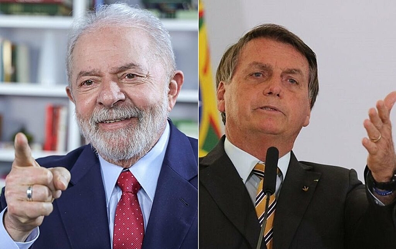 Indústria naval e combustíveis na campanha presidencial. Na imagem, Lula (à esquerda, na imagem) e Jair Bolsonaro (à direita) (Foto: Ricardo Stuckert e Agência Brasil/BdF)