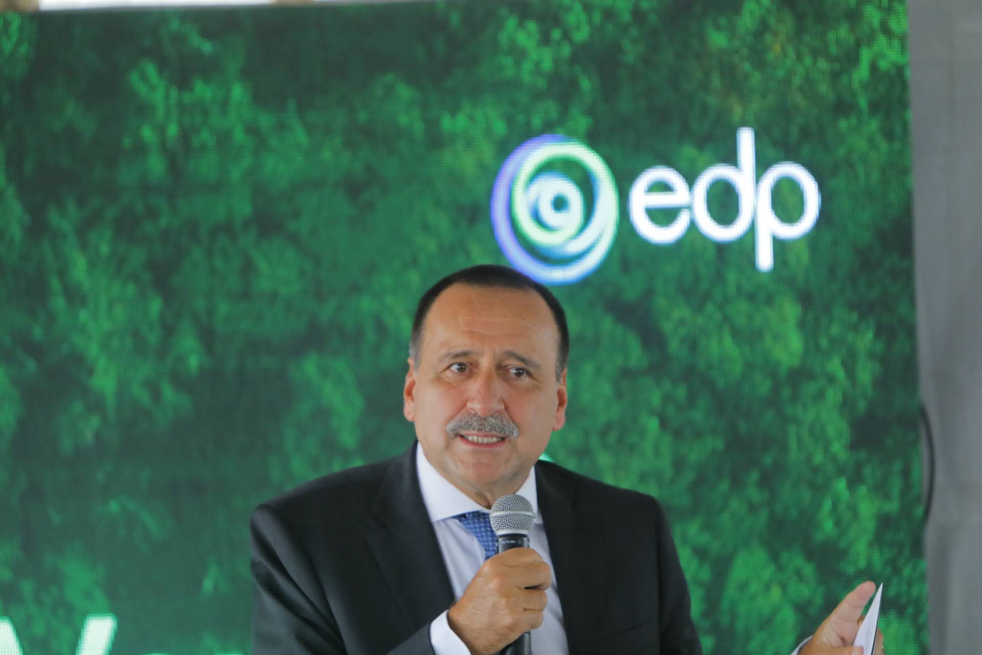 João Marques da Cruz, CEO da EDP Brasil, durante lançamento da primeira molécula de H2V do país, na UTE Pecém, no Ceará (Foto: José Wagner/Governo do Ceará)