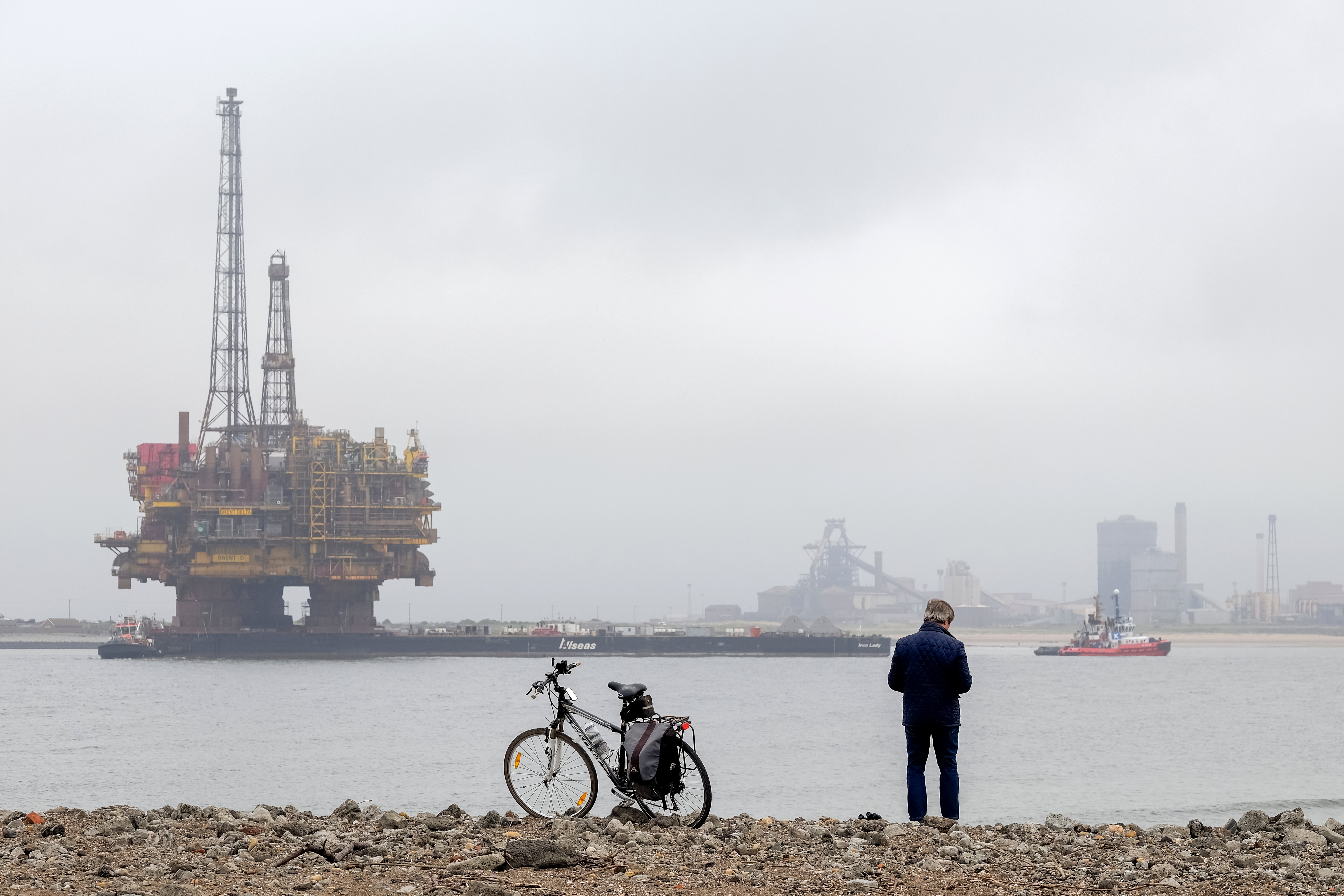 Segurança energética versus climática: os dois cenários da Shell. Na imagem: Projeto de descomissionamento de Brent na foz do rio de Hartlepool, Nordeste da Inglaterra (Foto: Shell)