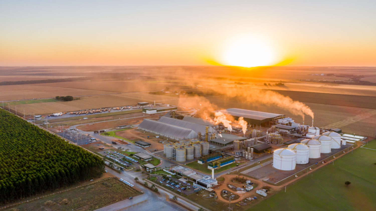 BNDES RenovaBio libera R$ 140 milhões para usinas de etanol em SP e MT. Na imagem: Usina de etanol de milho da FS em Lucas do Rio Verde (MT), que receberá financiamento do BNDES para ampliar eficiência energético-ambiental (Foto: Divulgação/FS Bioenergia)