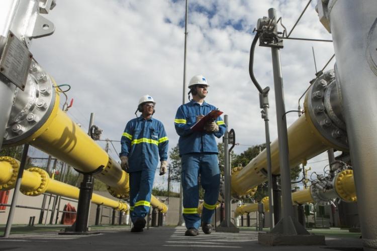 Gás para Empregar pode criar mercado para Transpetro, diz Bacci. Na imagem: Trabalhadores em planta de gasodutos da Comgás (Foto: Divulgação)