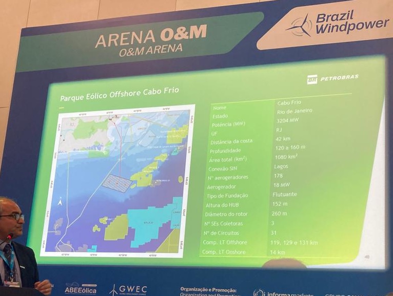 Arena O&M apresenta Parque Eólico Offshore Cabo Frio durante o Brazil Windpower, em São Paulo