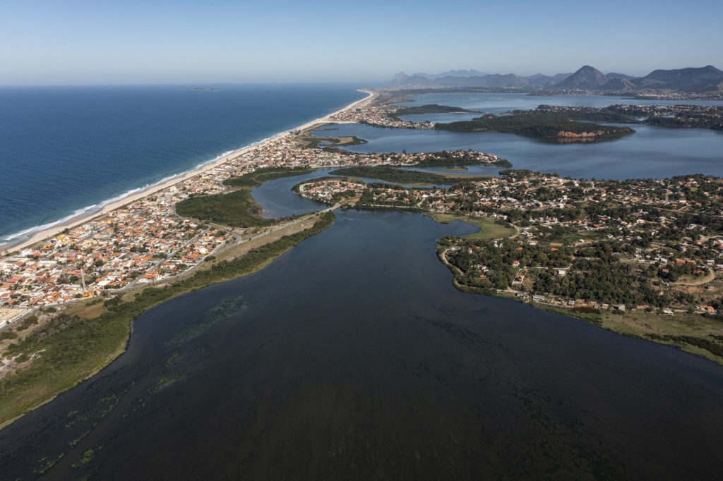 Vista aérea de Maricá, no Rio de Janeiro (Foto: Reprodução)