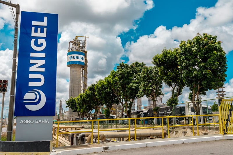 Petrobras anuncia terceirização da produção de fertilizantes com a Unigel. Na imagem: Instalações da unidade da Unigel em Camaçari (Foto: Divulgação)