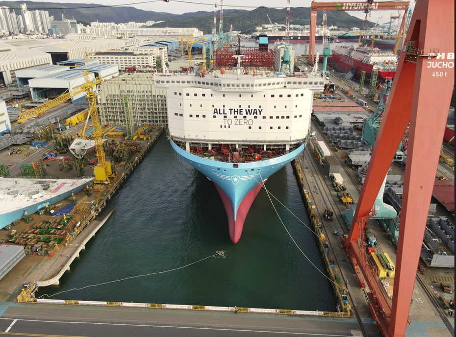 Maersk vai implantar primeiro navio de grande capacidade movido a metanol em rota comercial entre Ásia e Europa (Foto: Divulgação)