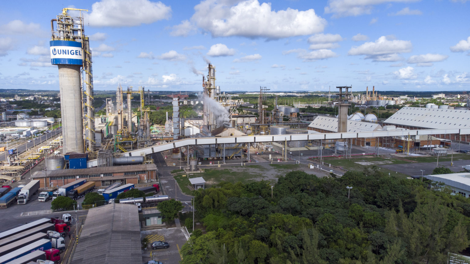 Vista das instalações em fábrica de fertilizantes (fafen) da Unigel (Foto: Divulgação)