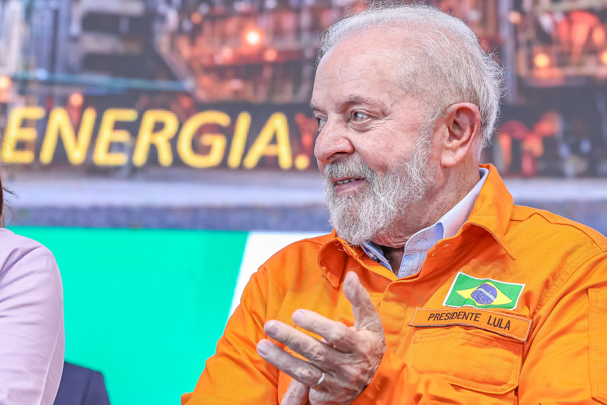 Lula diz que hidrogênio verde nacional vai ter Petrobras como âncora, com prioridade para o mercado interno, durante cerimônia de retomada das obras da Rnest, em Ipojuca (PE), no Suape, em 18/1/2024 (Foto: Ricardo Stuckert/PR)