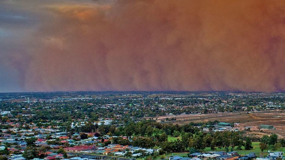 Tempestade de areia na Austrália (Foto: APDIM/Robert Klarich)