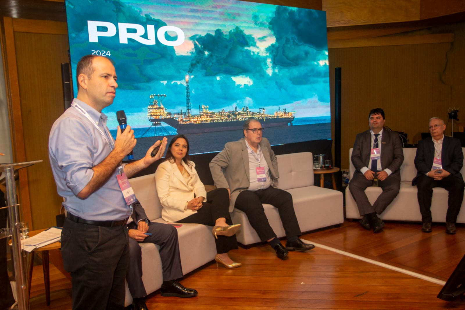 Francilmar Fernandes, diretor de Operações da Prio, fala durante o Vitória PetroShow 2024 (Foto: Divulgação Vitória Petro Show)